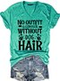 No Outfit Is Complete Without Dog Hair V Neck Short Sleeve T-Shirt