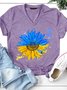 Support Ukraine Charity Sunflower Nightingale Short Sleeve T-Shirt