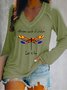 Dragonfly Whisper Words Of Wisdom Shirt Let It Be Women's V-neck Sweatshirts