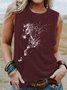 Cute Horse Print Knit Tank