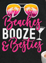 Girls Trip Booze Besties Beach Knit Tank