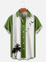 Mens coconut tree migratory birds Camp Short Sleeve Shirt