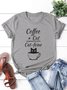 Coffee Cat Cat-feine Casual Short Sleeve T-Shirt