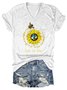 Let It Bee Peace Sunflower Women's Short Sleeve T-Shirt