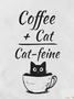 Coffee Cat Cat-feine Casual Short Sleeve T-Shirt