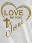 Jesus Love Me Some Casual Crew Neck Knit Tank