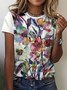 Floral Print Women's Short Sleeve T-Shirt