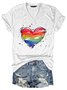 Rainbow Heart Women's Short Sleeve T-Shirt