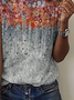 Casual Abstract Printed Crew Neck T-Shirt