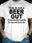 Funny Beer Shirts This Is Not A Beer Gut Cotton Casual Short Sleeve T-Shirt