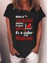 Cute Bird When A Cardinal Appears In Your Yard Its A Visitor From Heaven Casual Car Cotton Blends Short Sleeve T-Shirt