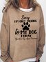 Women's Dog Lover Casual Letter Sweatshirt