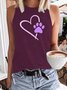 Women;s Heart Dog Paws Funny Casual Knit