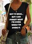 Old Geezer Funny Sayings Print V-Neck Top