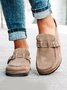 Women Casual Comfy Leather Slip On Sandal