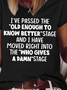 Womens Funny Letter old enough to know better Short Sleeve Tops