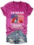 Veteran wife some people never meet their heroes veteran day Regular Fit Letter Cotton Blends Short Sleeve T-Shirt