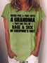 Womens Never Pick A Fight With A Grandma Casual Short Sleeve T-Shirt