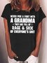 Womens Never Pick A Fight With A Grandma Casual Short Sleeve T-Shirt