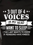 3 Out Of 4 Voices In My Head Want To Sleep Funny Casual Cotton Short Sleeve Short Sleeve T-Shirt