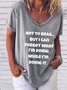 Old Geezer Funny Sayings Print V-Neck T-shirt