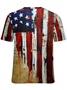 Women's USA Flag Print Casual Short Sleeve T-Shirt