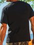Men's Funny Old Prople Print Casual Short Sleeve T-Shirt