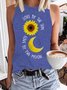 Womens Love By The Sun Love By The Moon Letter Crew Neck Casual Knit