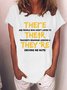 There Their & They're Casual Letter Loosen Short Sleeve T-Shirt