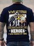 Veteran Wwll Veteran Son Most People Never Meet Their Heroes Men's Short Sleeve Vintage Short Sleeve T-Shirt