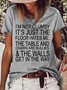 Womens I'm Not Clumsy Funny Letters Casual Short Sleeve T-Shirt