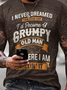 Mens Grumpy Old Man Vintage Short Sleeve Short Sleeve T-Shirt