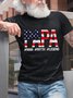 American Flag Papa Cotton Short Sleeve Casual T-Shirt