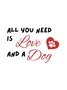 Lilicloth x Kat8lyst All You Need Is Love And A Dog Ringer Tee