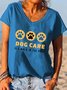 Lilicloth x Kat8lyst Dog Care Is A Walk In The Park V-neck T-shirt