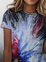 Lilicloth x Kat8lyst Casual Abstract Art Print Crew Neck T-Shirt