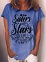 Womens Funny Sisters Casual T-Shirt