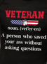 Veteran America Flag Men's Casual Cotton T-Shirt