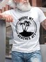 Where My Beaches At Funny Vacation Crew Neck T-shirt