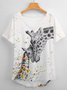 Deer Tie-Dye Pattern Sweet T-Shirt