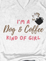 Lilicloth x Kat8lyst I'm A Dog And Coffee Kind Of Girl Women's Fit T-Shirt