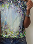 Casual Abstract Art Print Crew Neck T-Shirt