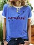 Lilicloth x Kat8lyst Caturday Women's Crew Neck Casual T-Shirt
