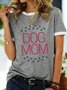 Lilicloth x Kat8lyst Dog Mom Women's Crew Neck Casual T-Shirt