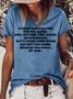 Womens Funny Sister Letter Crew Neck T-Shirt