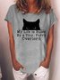 Women My Life Is Ruled By A Tiny Furry Overlord Funny Cat Casual Cotton-Blend T-shirt