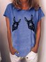 Donkeys Women's Casual Cotton Blend T-Shirt