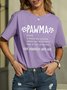 Funny Dog Lover Saying Pawma  Cotton Simple T-Shirt