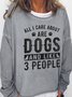 Women Funny Dog Loose Sweatshirts