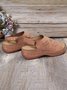 Cutout Velcro Vintage Casual Velcro Wedge Sandals